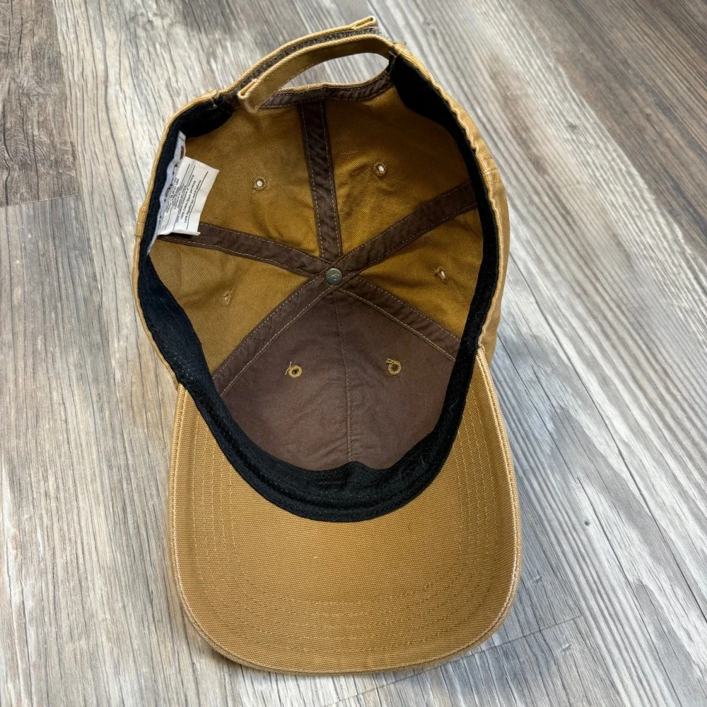 Carhartt Brown Canvas Cap Classic Logo Patch Dad Hat Adjustable Blue Collar Core